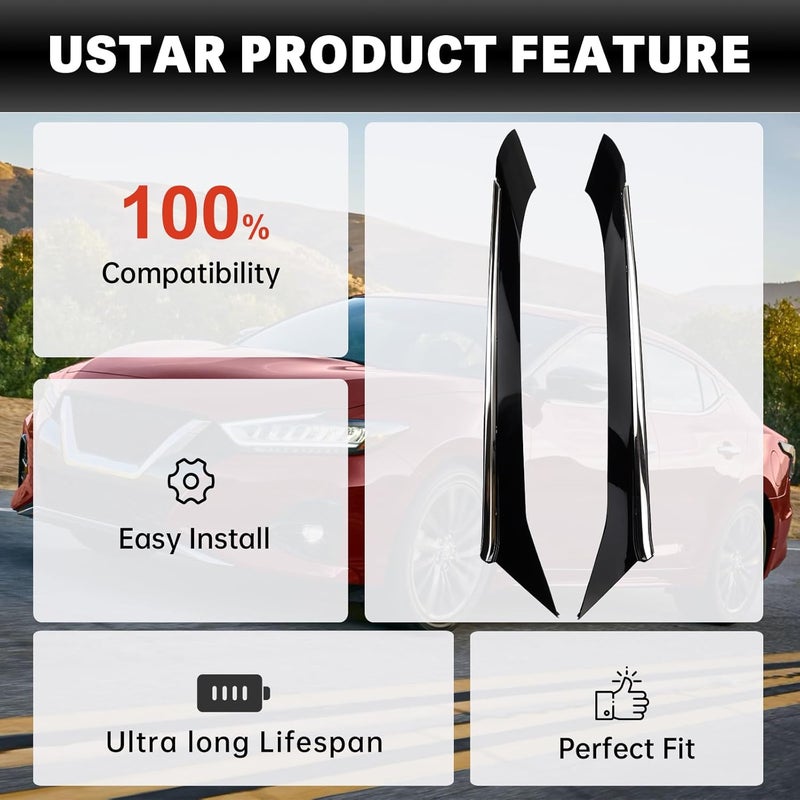 USTAR Rear Quarter Panel Molding Compatible with Nissan Maxima 2016-2021 Replace OE 78872-4RA0A 78872-9DD0A 78872-9DD0B 78872-9DJ1A Right Passenger Side - Image 4